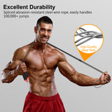 Gritin Skipping Rope for Adults, 3M Speed Jump Rope Adjustable Cord with Scale Marking & Rapid Ball Bearings, Soft Foam Handle Tangle-free for Fitness Workouts Fat Burning- Length Adjuster Included