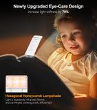 Gritin Rechargeable Clip-on Book Light, 3 Eye-Care Modes, 5 Brightness Levels & Stepless Dimming