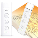 Gritin Rechargeable Clip-on Book Light, 3 Eye-Care Modes, 5 Brightness Levels & Stepless Dimming