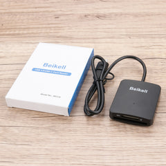 Beikell Lecteur de cartes USB C et USB 3.0 4 en 1 à double connecteur, adaptateur de carte mémoire 4 cartes simultanément pour SD/SDHC/SDXC/Micro SD/Micro SDXC/MS Duo, compatible avec Windows, OS
