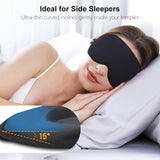 Gritin 100% Blackout Sleep Mask for Women & Men-Zero Eye Pressure Eye Mask for Side Sleepers, 3D Cutout Eye Movement Friendly, Ultra Soft & Comfortable Blindfold for Sleep/Travel-EarPlugs Included