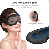 Gritin 100% Blackout Sleep Mask for Women & Men-Zero Eye Pressure Eye Mask for Side Sleepers, 3D Cutout Eye Movement Friendly, Ultra Soft & Comfortable Blindfold for Sleep/Travel-EarPlugs Included