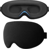Gritin 100% Blackout Sleep Eye Mask for Side Sleeper Men Women, Zero Eye Pressure 3D Contoured Cup and Eyelash Friendly Sleeping Mask, Ergonomic Design Night Blindfold, Soft Night Eye Cover for Travel
