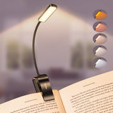 Gritin 2026 Gen 2 Book Light for Reading- 30 Eye Caring Full Spectrum LED, 5 Colors & 5 Brightness, Adjustable Wide/Narrow Beam, Upgrade 1500mAh Long-Lasting Rechargeable Clip on Light for Book Lovers