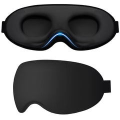Gritin 100% Blackout Sleep Eye Mask for Side Sleeper Men Women, Zero Eye Pressure 3D Contoured Sleeping Mask with Adjustable Strap, Ergonomic Design Night Blindfold, Ultra Soft Comfortable for Travel