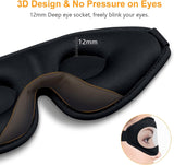 Gritin Light-Blackout Design Eye Zero-Pressure 3D Sleeping Mask