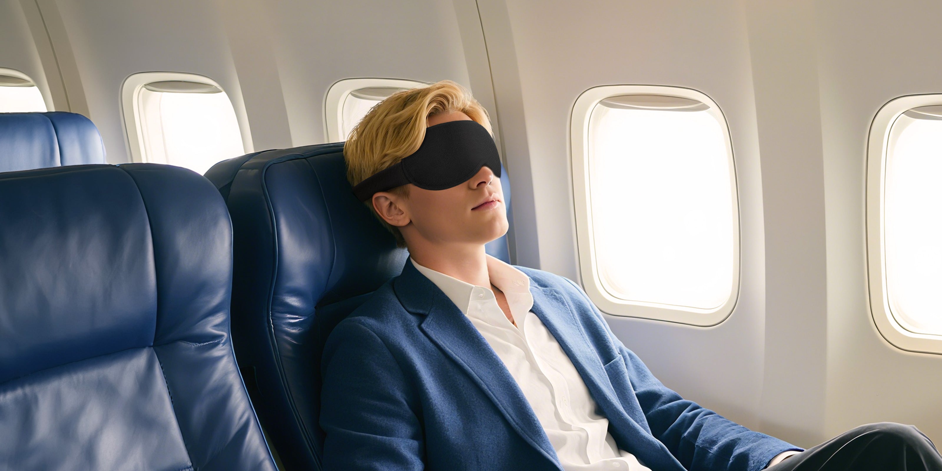 Gritin 3D blackout sleep mask prepared with compact accessories for nighttime travel