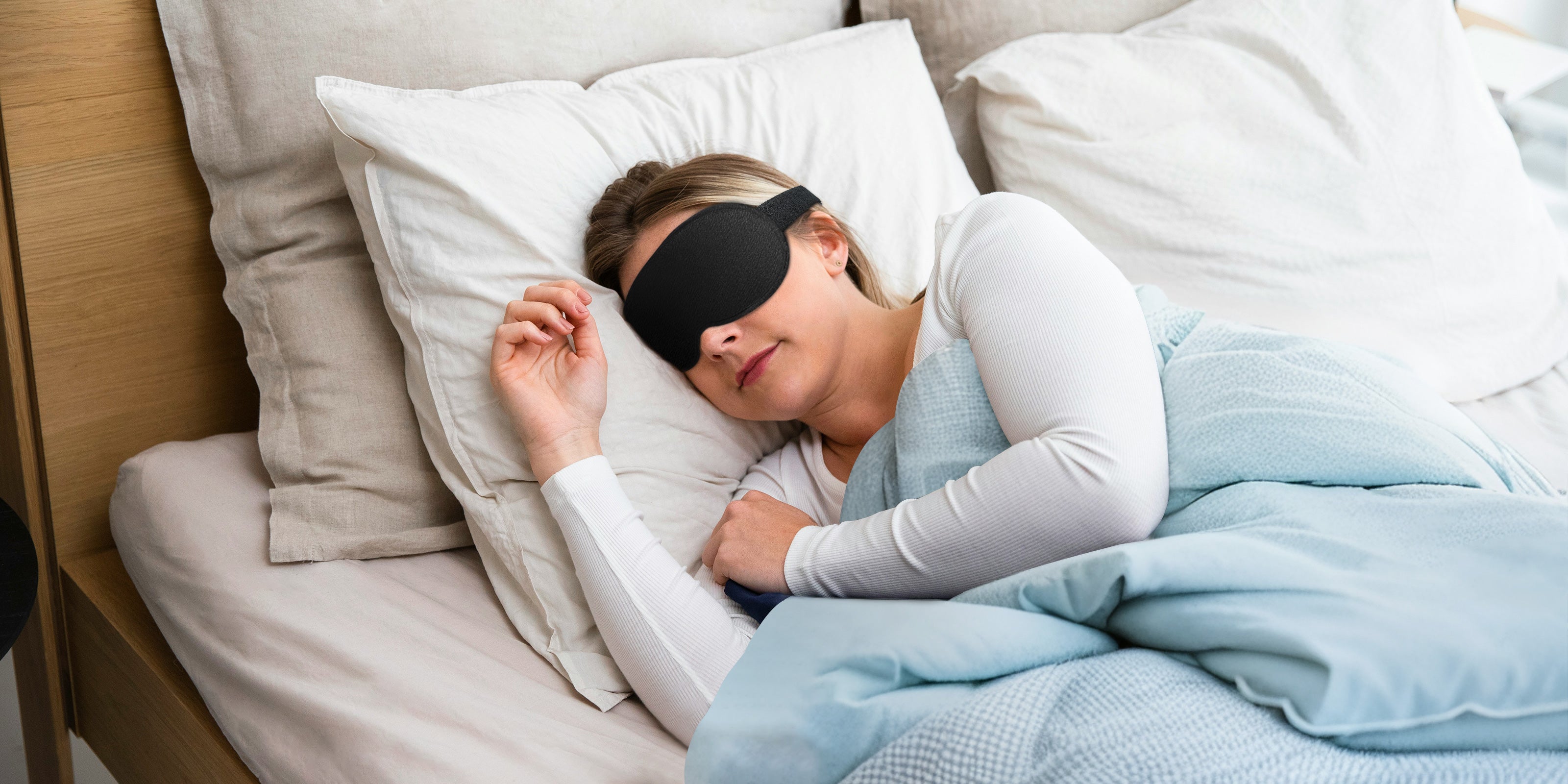 Gritin G3033 3D blackout sleep mask with contoured eye cups and an adjustable strap