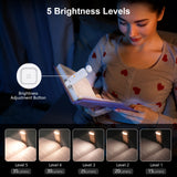 Gritin Mini lampe de lecture portable, lampe de lecture rechargeable pour lire au lit avec fonction mémoire
