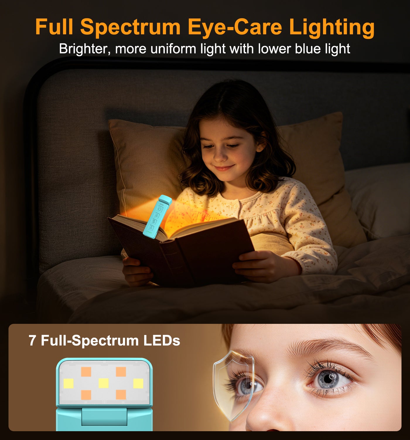 Gritin Gen 2 Rechargeable Book Light & Flashlight – 6 Color Temperatures