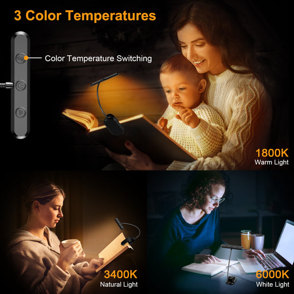 Gritin 19 LED Book Light with Memory Function