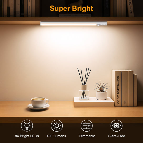 Gritin 84 LED Motion Sensor Under Cabinet Lights (2-Pack)