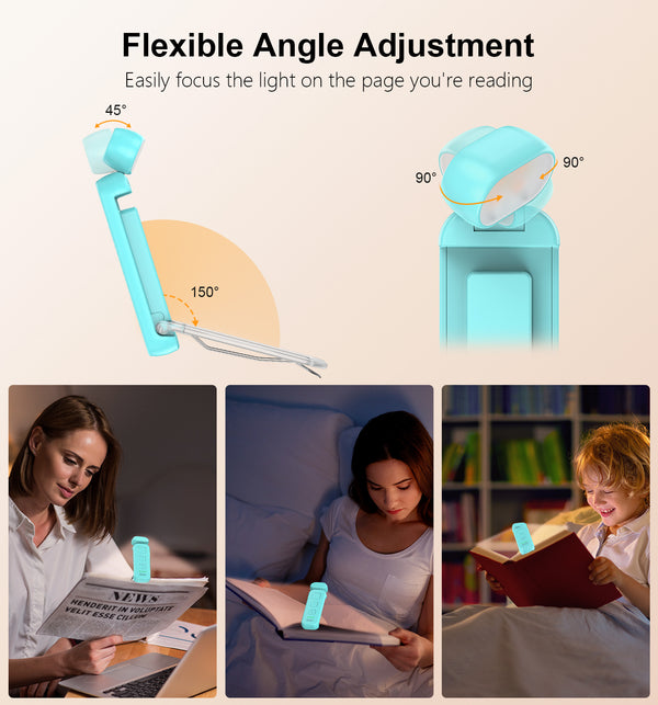 Gritin Reading Light, Book Light for Reading in Bed, Clip on Book Reading Light