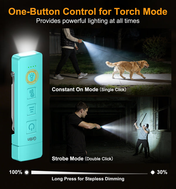 Gritin Gen 2 Rechargeable Book Light & Flashlight – 6 Color Temperatures