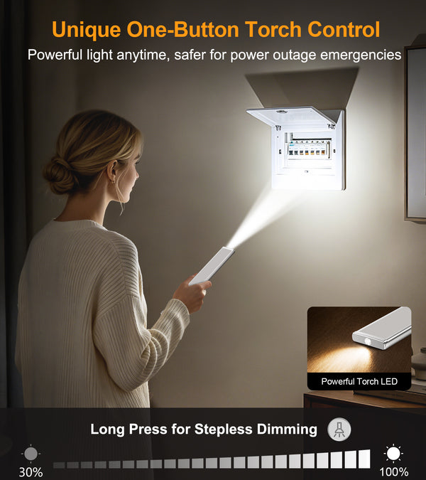 Gritin Gen 2 Under Cabinet Lights & Flashlight – Motion Sensor, 32.3cm, 2 Pack
