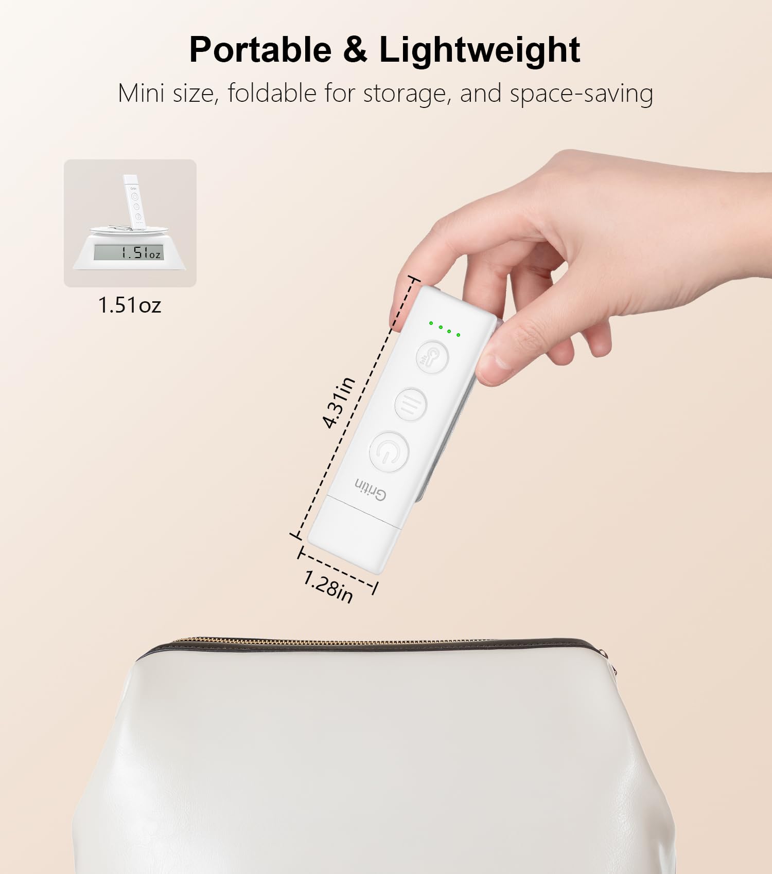 Gritin Rechargeable Clip-on Book Light, 3 Eye-Care Modes, 5 Brightness Levels & Stepless Dimming