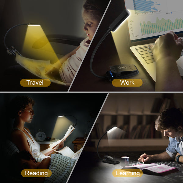 Lampe de lecture rechargeable Gritin à 9 LED pour lire au lit