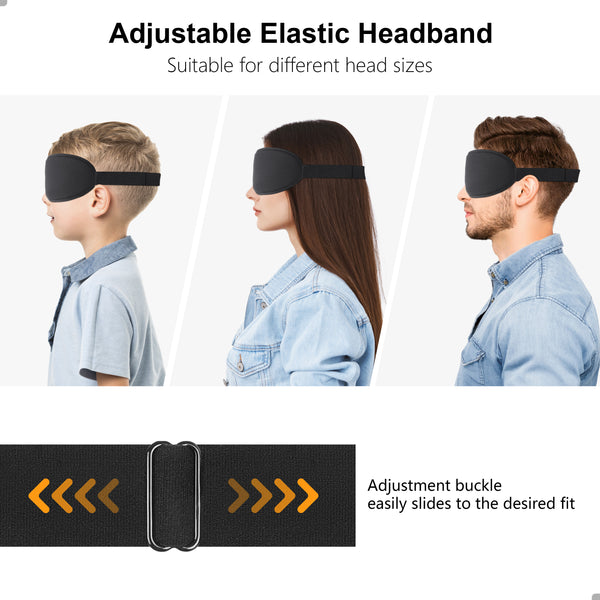 Gritin 100% Blackout Sleep Mask – Zero Eye Pressure 3D Eye Mask for Side Sleepers, Soft & Comfortable for Sleep & Travel