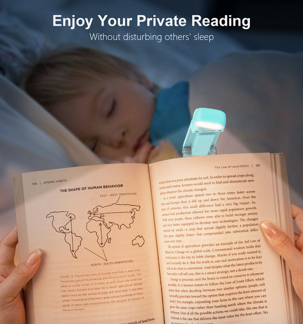Gritin Reading Light, Book Light for Reading in Bed, Clip on Book Reading Light