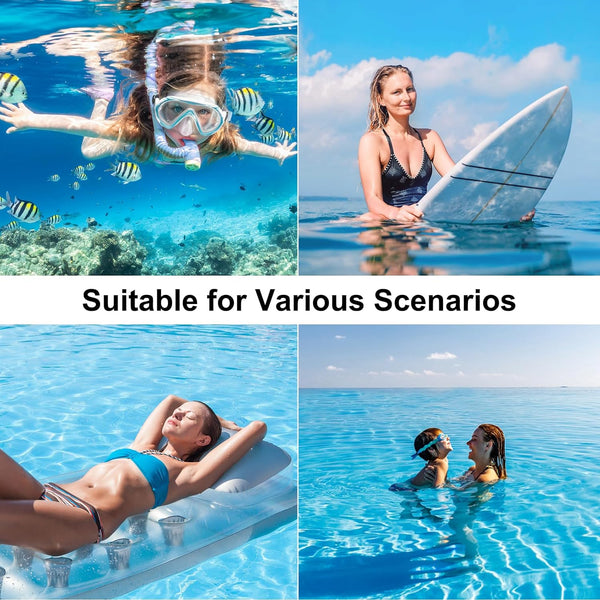 Pochette étanche pour téléphone Gritin, lot de 2 étuis étanches IPX8 pour la natation, cordon réglable, sac étanche pour téléphone sous-marin pour iPhone 15 14 13 12, Galaxy S24 S23 S22 et autres téléphones jusqu'à 7" 