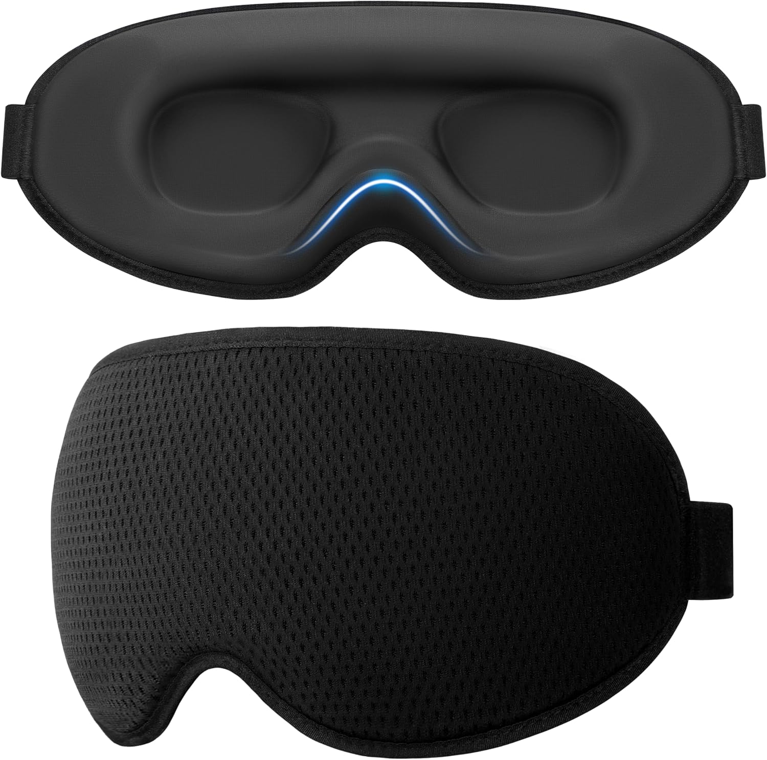Gritin 100% Blackout Sleep Eye Mask for Side Sleeper Men Women, Zero Eye Pressure 3D Contoured Cup and Eyelash Friendly Sleeping Mask, Ergonomic Design Night Blindfold, Soft Night Eye Cover for Travel Main image