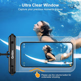 Gritin Waterproof Phone Pouch, [2 Pack] IPX8 Universal Waterproof Phone Case Dry Bag for Swimming, Adjustable Lanyard Underwater Phone Case for iPhone 15 14 13,Galaxy and Other Phones up to 7.2"