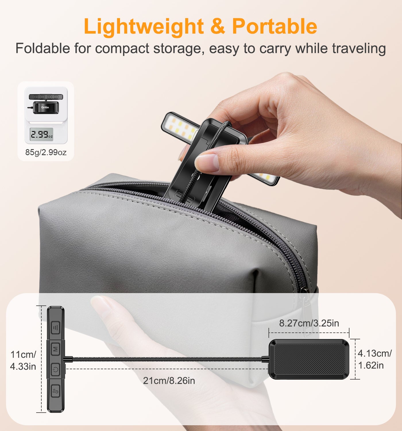 Gritin Gen 2 32 LED Dual-Beam Clip-On Book Light