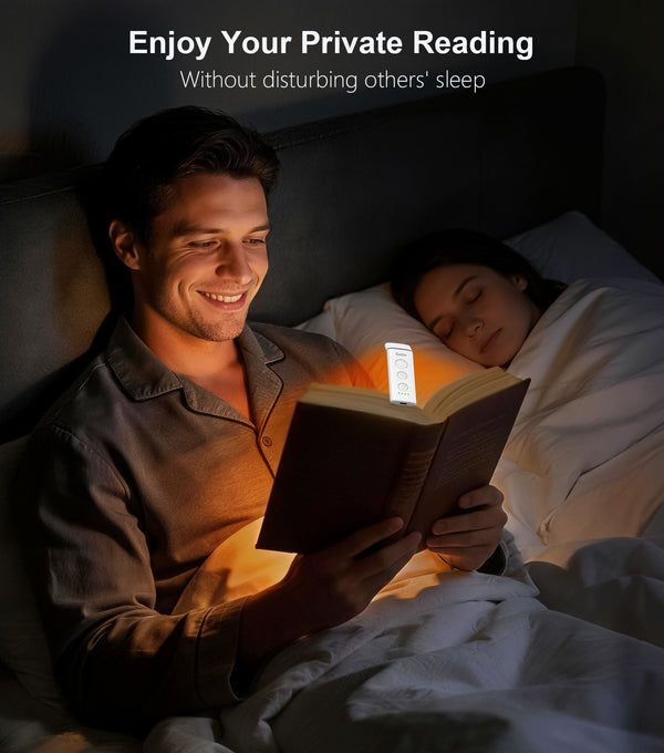 Gritin Rechargeable Clip-on Book Light, 3 Eye-Care Modes, 5 Brightness Levels & Stepless Dimming