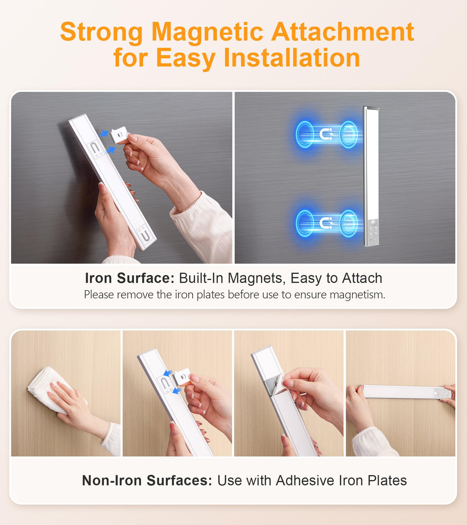 Gritin Gen 2 Under Cabinet Lights & Flashlight – Motion Sensor, 32.3cm, 2 Pack