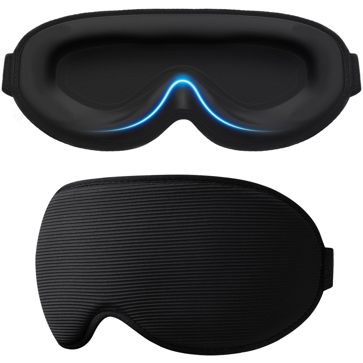 Gritin 100% Blackout Sleep Mask for Women & Men-Zero Eye Pressure Eye Mask for Side Sleepers, 3D Cutout Eye Movement Friendly, Ultra Soft & Comfortable Blindfold for Sleep/Travel-EarPlugs Included