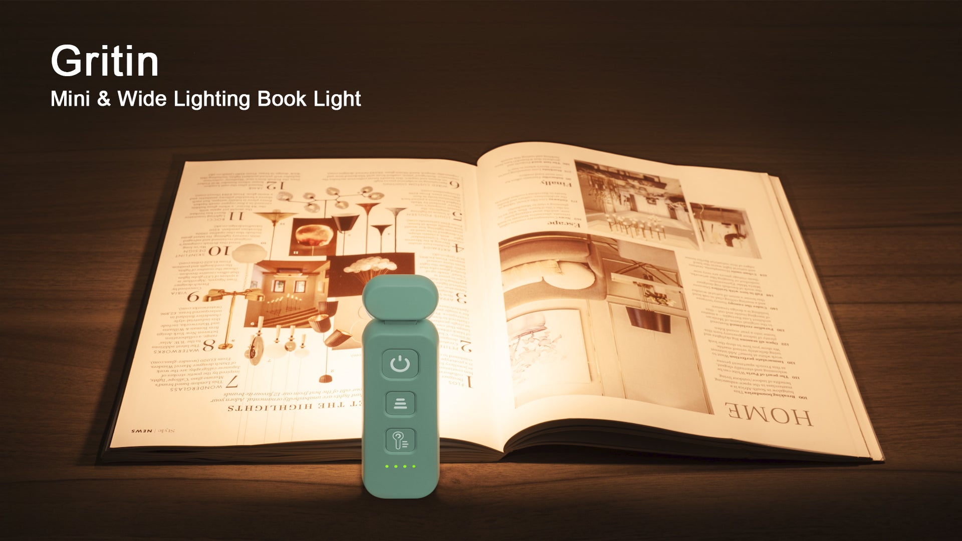 Gritin Reading Light, Book Light for Reading in Bed, Clip on Book Reading Light