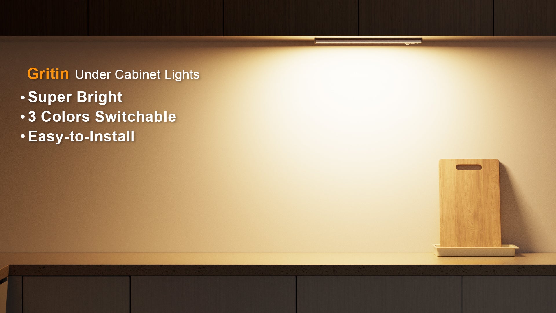 Gritin 84 LED Motion Sensor Under Cabinet Lights (2-Pack)