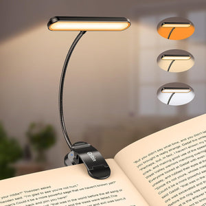 Gritin 19 LED Book Light, Reading Light Book Lamp for Reading at Night with Memory Function, 3 Eye-Protecting Modes& 5 Brightness Levels, Large Light Area, Long Battery Life, 360¡ã Flexible for Reader