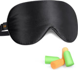 Silk Sleep Mask, Eye Mask, Gritin Light-Blackout Design Ultra Soft & Comfortable 100% Natural Silk Sleeping Mask Eye Blinder with Adjustable Strap and Ear Plug for Men, Women and Kids